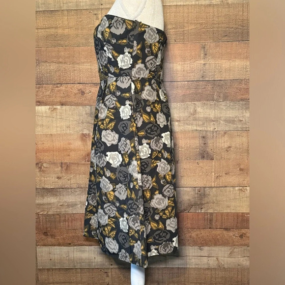 🌻 J.Crew Marielle Dress Solstice Floral in Women's size 6 Strapless Cocktail - Picture 4 of 10